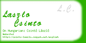 laszlo csinto business card