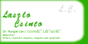 laszlo csinto business card